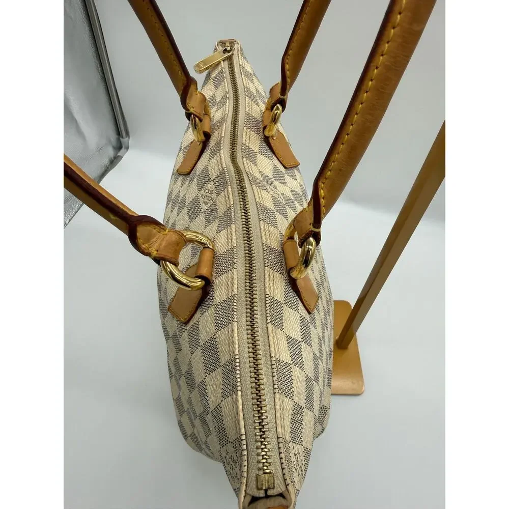 Louis Vuitton Saleya PM Damier Azur Canvas Tote Bag Handbag Purse